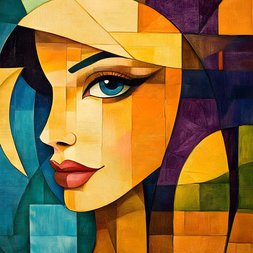 Geometric Elegance Portrait Canvas Print