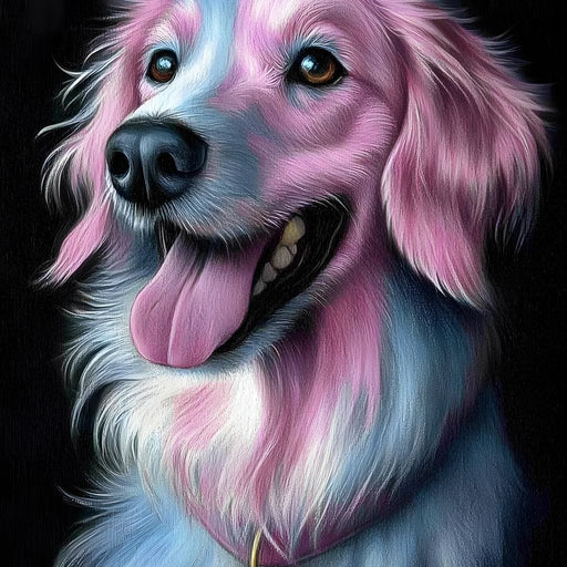 Pink & Blue Golden Canvas Print