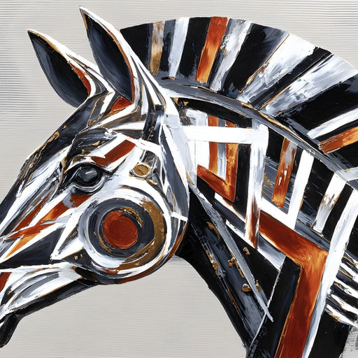 Chrome Horse Elegance - Alicia Smith Canvas Print