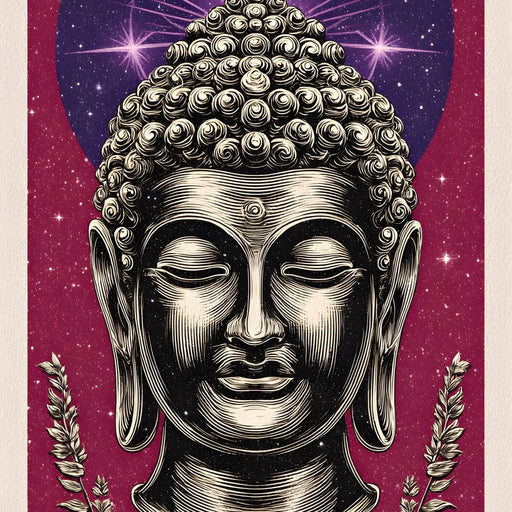 Celestial Lotus Buddha Calm Canvas Print