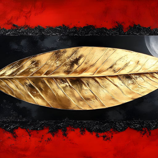 Golden Leaf Nocturne Reflection Canvas Print