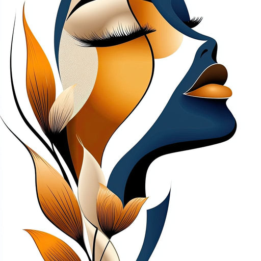 Golden Feminine Grace - TooplesArt Canvas Print