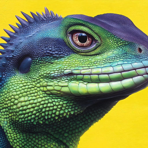 Lively Reptilian Portrait Canvas Print
