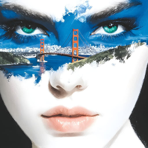 Golden Gate Dreams Eye Portrait Canvas Print