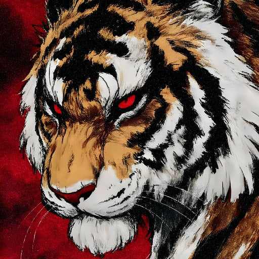 Fierce Tiger Red Eyes Roar Canvas Print