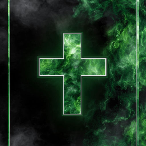 Emerald Smoke Cross Radiance Canvas Print