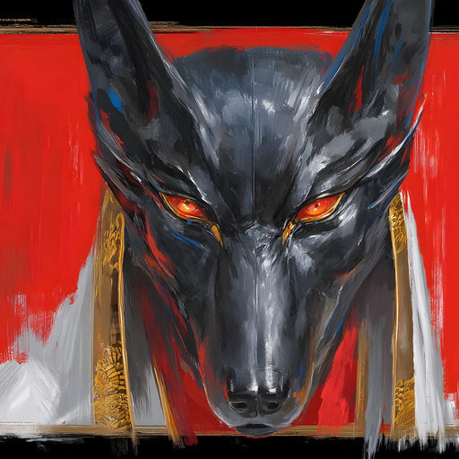 Ancient Jackal Pharaoh Sentinel Canvas Print