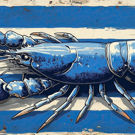 Nautical Blue Lobster Charm Canvas Print