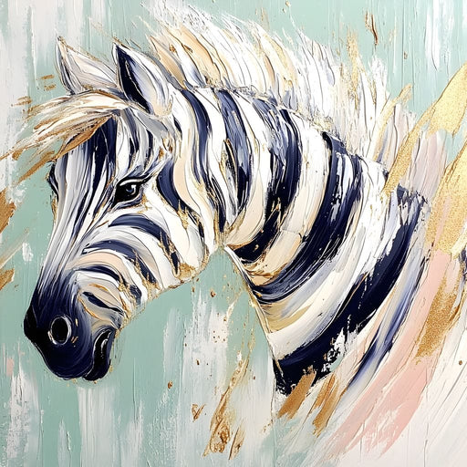 Zebra Brushstrokes Canvas Print