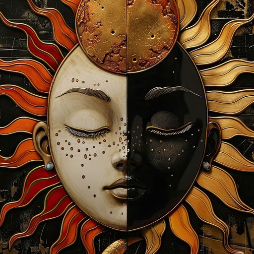 Solar Lunar Symbiosis Canvas Print