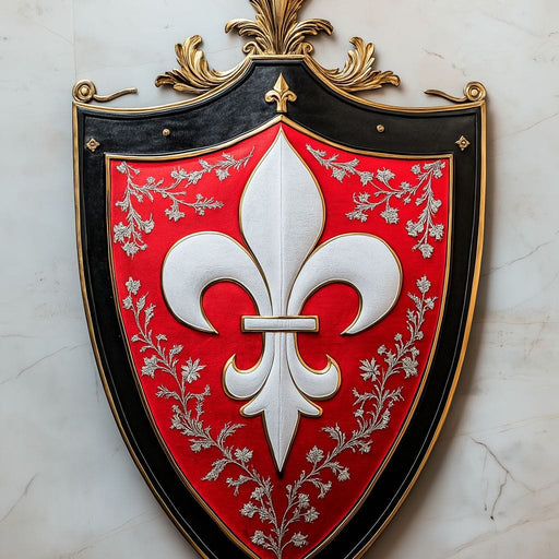 Majestic Fleur De Lys Heraldic Emblem Canvas Print