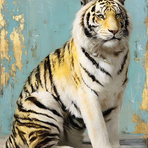 Regal Tiger Portrait Elegance Canvas Print