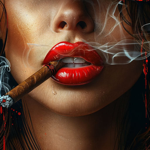 Sultry Smoke and Sable Tresses Canvas Print