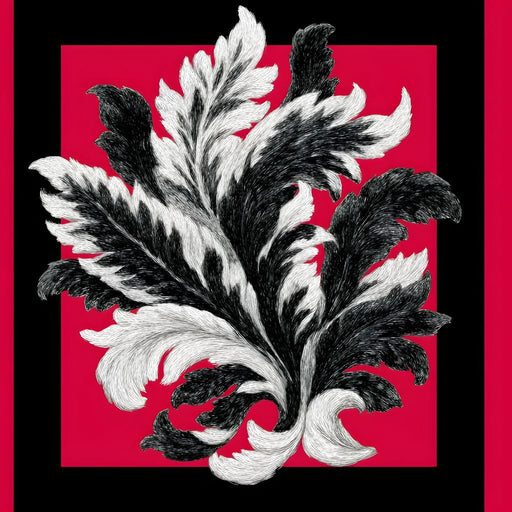 Baroque Leaf Flourish Fusion Canvas Print