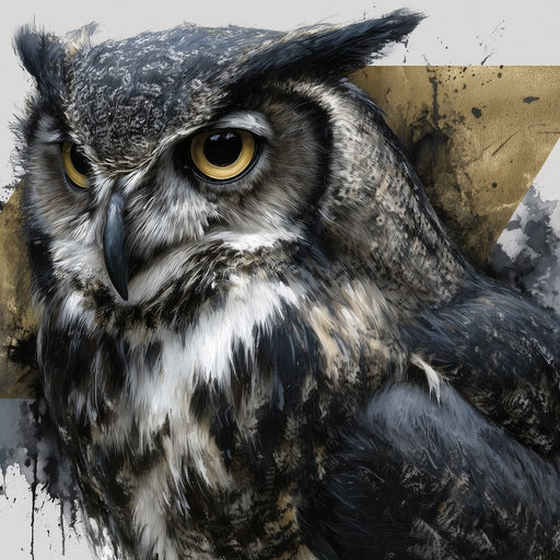Golden Eyed Owl Portrait Canvas Print