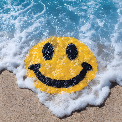 Radiant Beach Wave Smile Burst Canvas Print