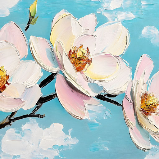 Magnolia Blossom Skyward Canvas Print