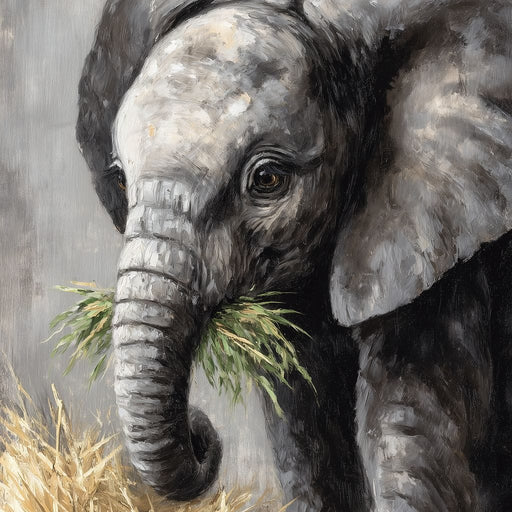 Gentle Giant Elephant Portrait Canvas Print