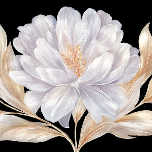 Elegant Ivory Petal Radiance Canvas Print