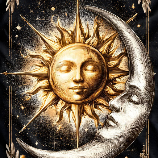 Golden Alignment of the Celestial Bodies Canvas Print