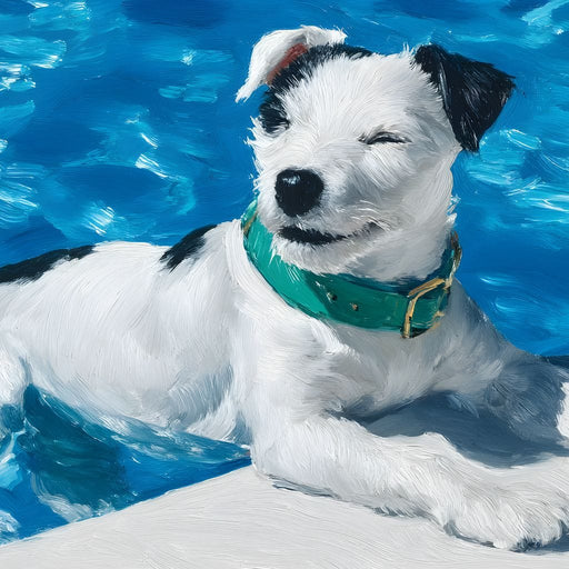 Sunny Poolside Companion Canvas Print