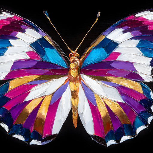Neon Jewel Butterfly Flight Canvas Print