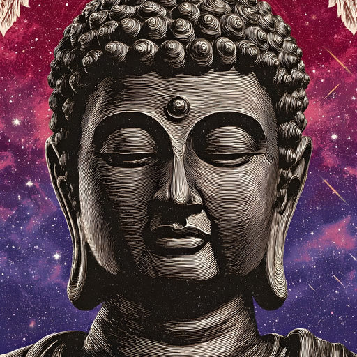 Celestial Buddha Tranquil Flow Canvas Print
