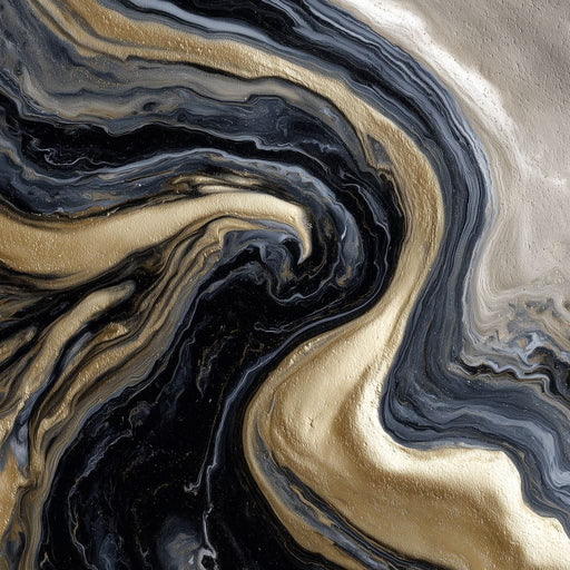 Liquid Gold Onyx Swirl Flow Canvas Print