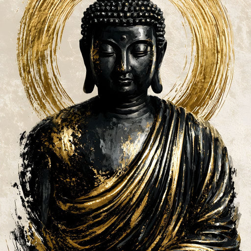 Silent Radiance of the Gilded Soul Canvas Print
