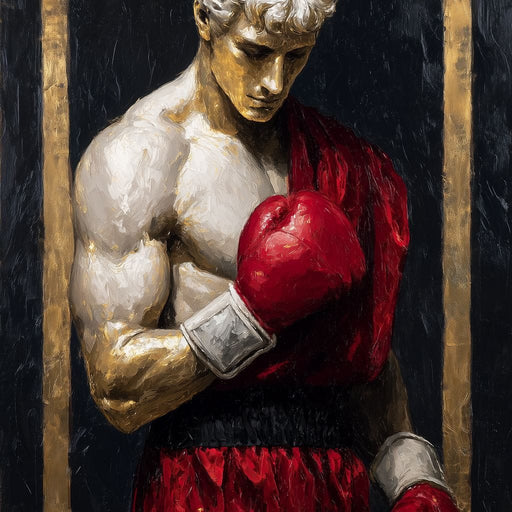 Golden Frame Boxing Champion Canvas Print