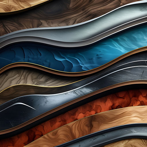 Colorful Wooden Waves 002 - Johanjjf Canvas Print