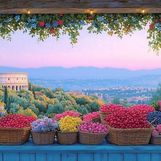 Tuscan Garden Splendor Vista Canvas Print