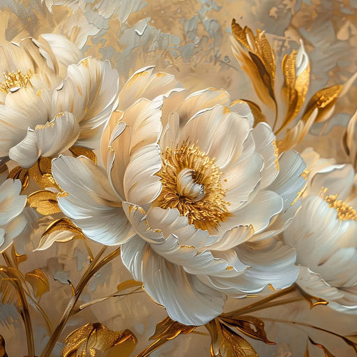 Golden Petal Harmony Canvas Print
