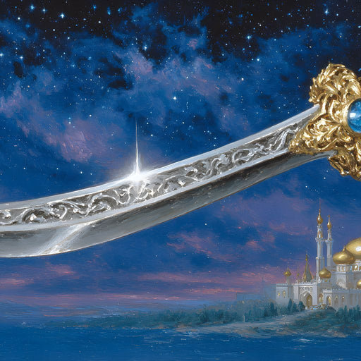 Celestial Scimitar Above Palace Canvas Print