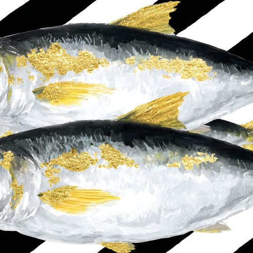 Triple Gilded Mackerel Parade Canvas Print
