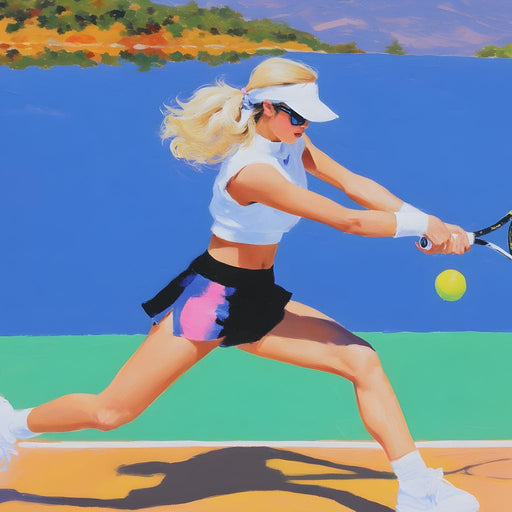 Summer Lakecourt Tennis Rally Canvas Print