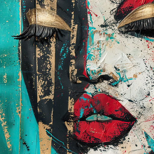 Golden Gaze Through Turmoil Canvas Print