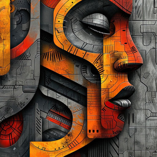 Metallic Face Labyrinth Illusion - Cole Williams Canvas Print
