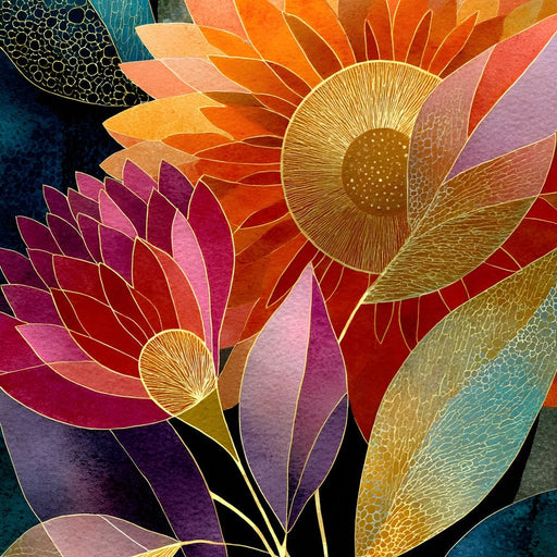 Radiant Blooming Spectrum Canvas Print