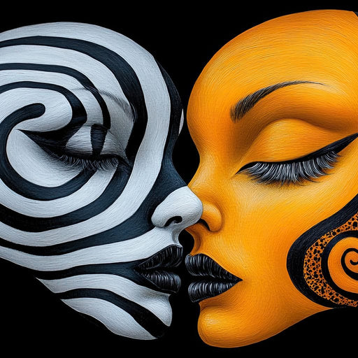 A Hypnotic Kiss - TooplesArt Canvas Print