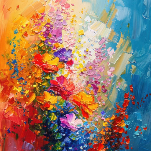 Impasto Bloom - Tooples Art Canvas Print