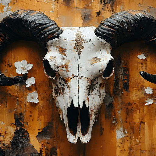 Horned Essence Rustic Elegance Canvas Print