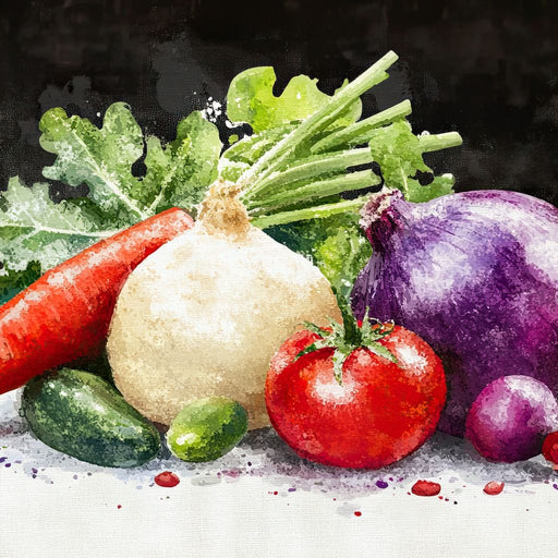 Fresh Veggies Harvest Canvas Print