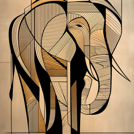 Majestic Geometric Elephant Canvas Print