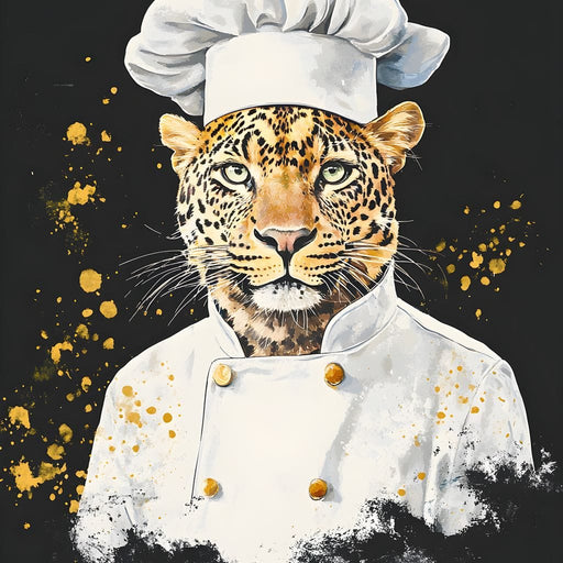 Leopard Gourmet Elegance Canvas Print
