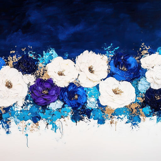 Floral Symphony Nocturnal Canvas Print