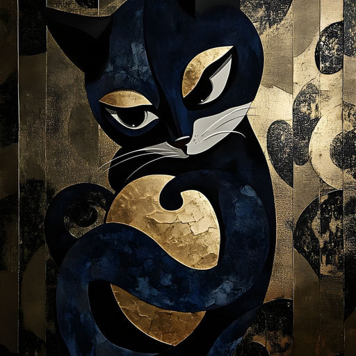 Golden Feline Enchantment Canvas Print