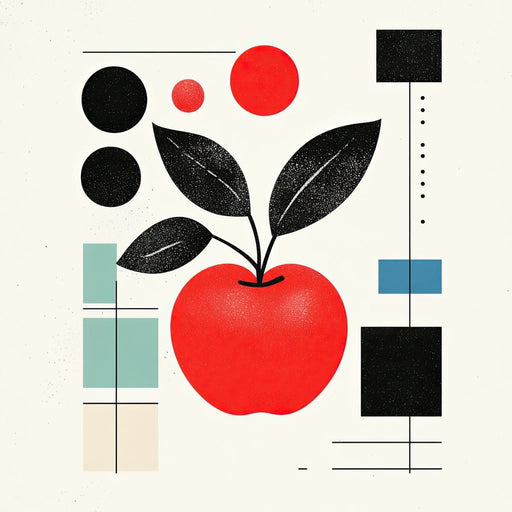 Geometric Apple Canvas Print
