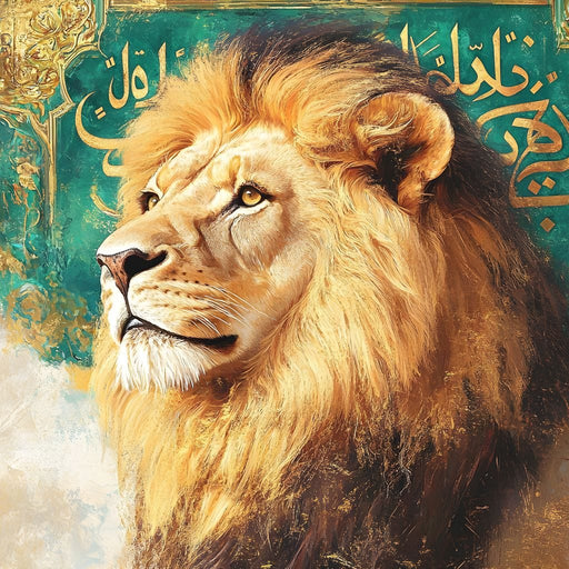 Courageous Lion King Portrait Canvas Print