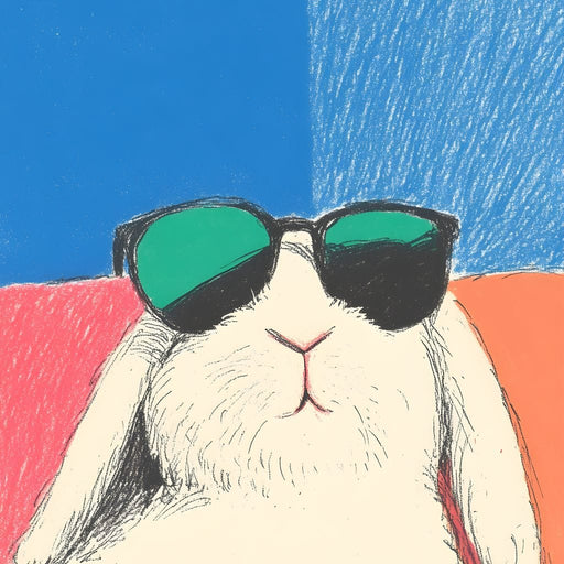 Chill Bunny in Shades Canvas Print